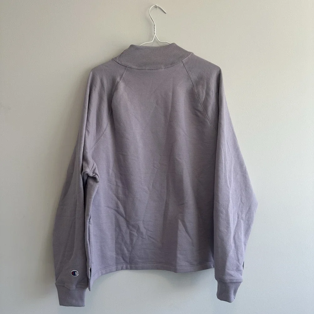Champion Sweatshirt Womens Size XLPurple Turtle Neck Long Sleeve Embroidered - Picture 5 of 7